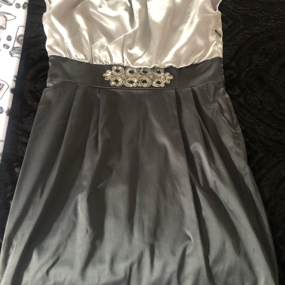 JCPenney Black and White Midi Dress
